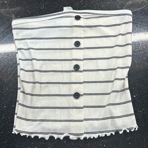 CAUTION TO THE WIND TUB TOP- Black and White